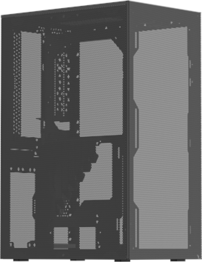 Meshroom S V2 Mini-ITX Case - Full Mesh - Fossil Gray - PCIE 4.0 - Kabinett - Miditower - Grå