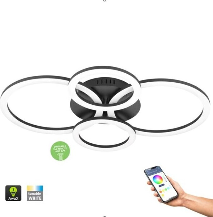 Connect-Z taklampe PARRAPOS-Z SMARTLIGHT SVART