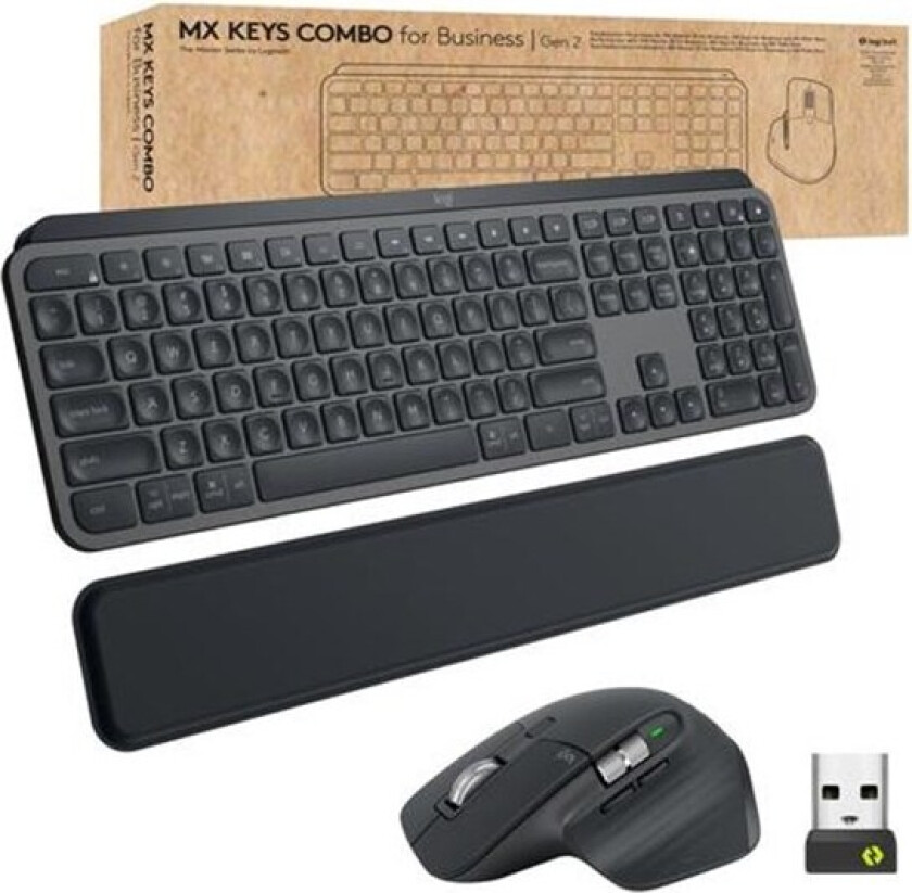 MX Keys Combo for Business - Tastatur & Mussett - Fransk - Svart