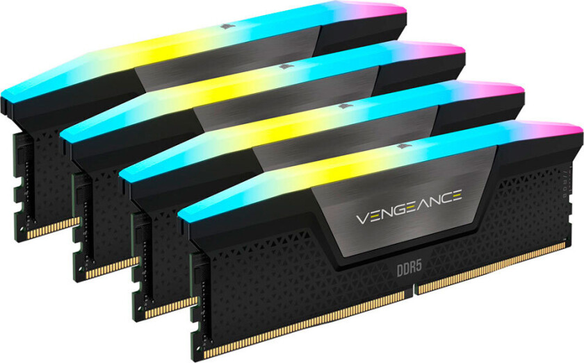 Vengeance RGB DDR5-6200 - 64GB - CL32 - Quad Channel (4 stk) - Intel XMP - Svart med RGB