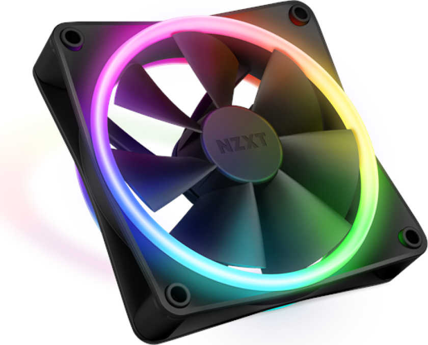 F120 RGB DUO - Black - Kabinettvifte - 120mm - Svart med RGB LED-lys - 29 dBA
