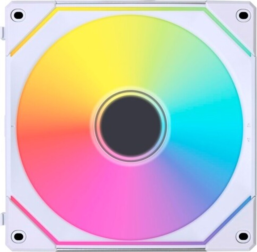 UNI FAN SL-INF 140 White - Kabinettvifte - 140mm - Hvit med RGB-lys - 28 dBA