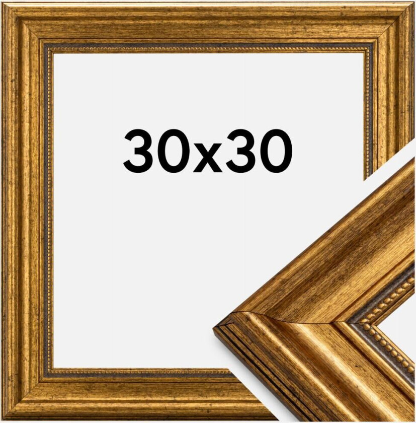 Ramme Rokoko Akrylglass Gull 30x30 Cm