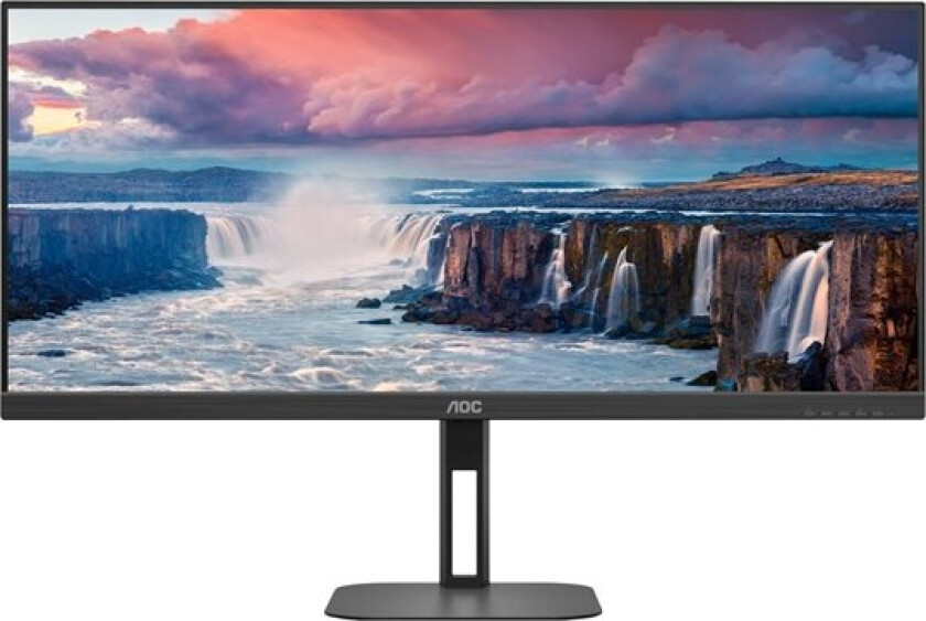 34" AOC Value-line U34V5C/BK - 3440x1440 - 100Hz - VA - USB-C - 4 ms - Skjerm