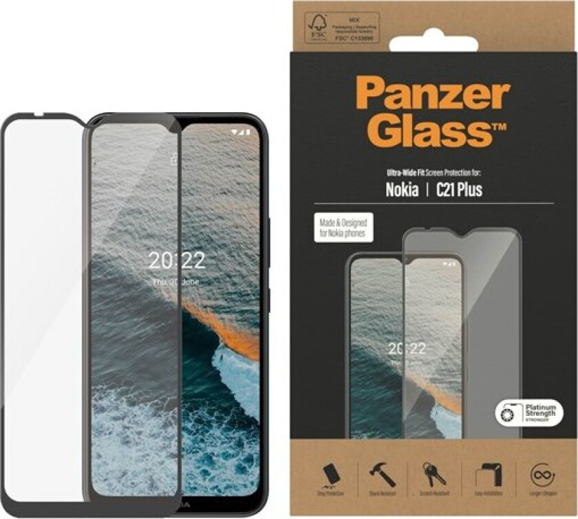 Screen Protector Nokia C21+ | Ultra-Wide Fit