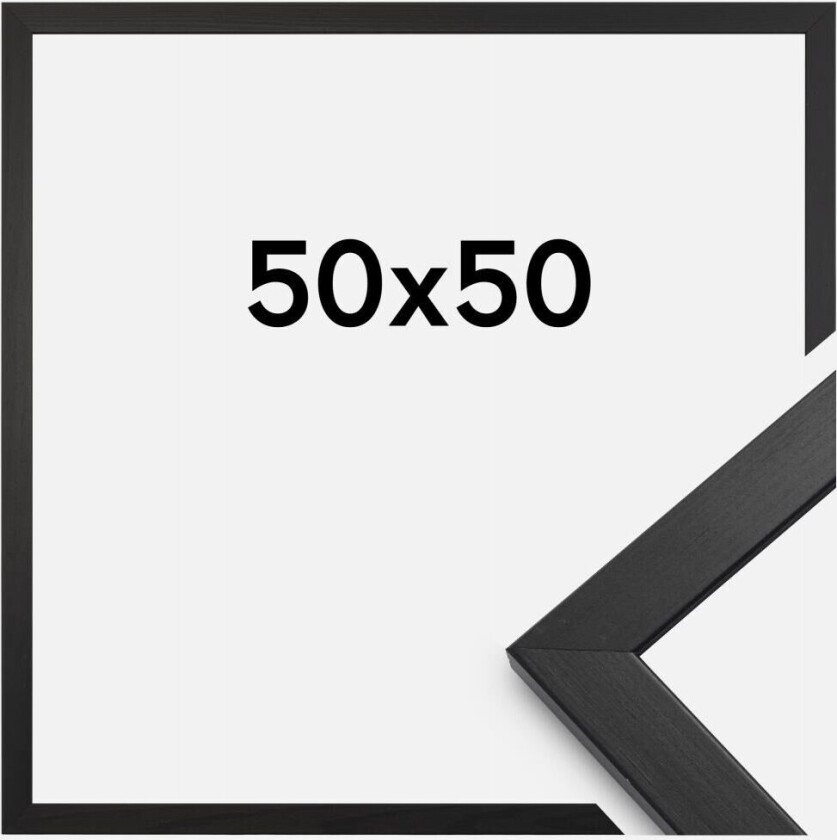 Bilde av Ramme Stilren Akrylglass Svart 50x50 Cm