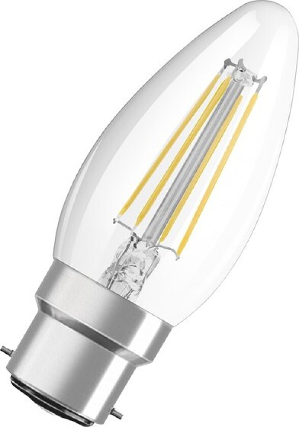 LED-lyspære Candle Filament 4W/827 (40W) Clear B22d