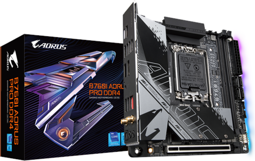 B760I AORUS PRO DDR4 Hovedkort - Intel B760 - Intel LGA1700 socket - DDR4 RAM - Mini-ITX