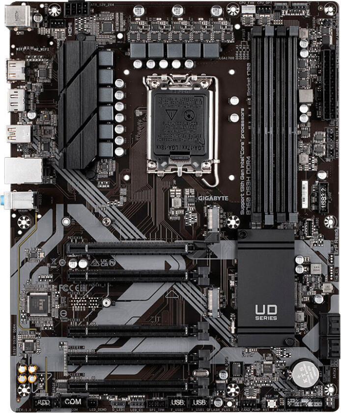 B760 DS3H DDR4 Hovedkort - Intel B760 - Intel LGA1700 socket - DDR4 RAM - ATX