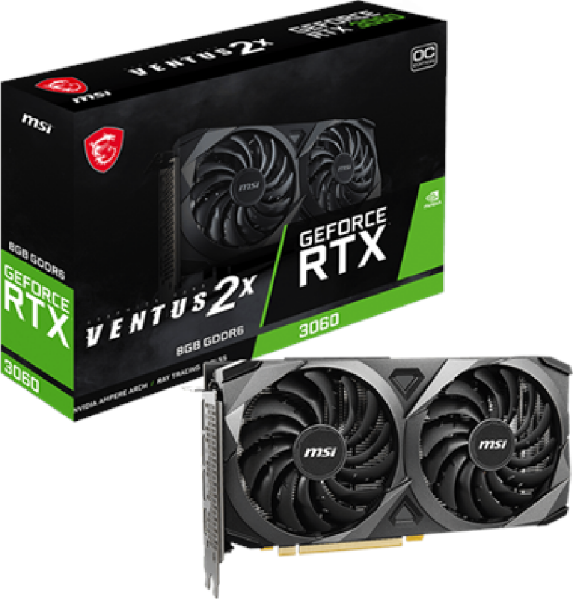 GeForce RTX 3060 VENTUS 2X OC - 8GB GDDR6 RAM - Grafikkort