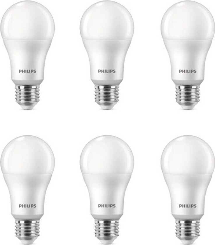 LED-lyspære 13W/827 (100W) frosted 6-pack E27