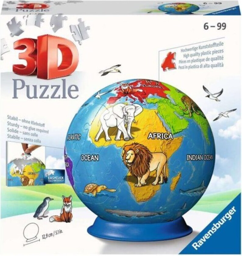 World Map for Children 3D Puzzle Ball