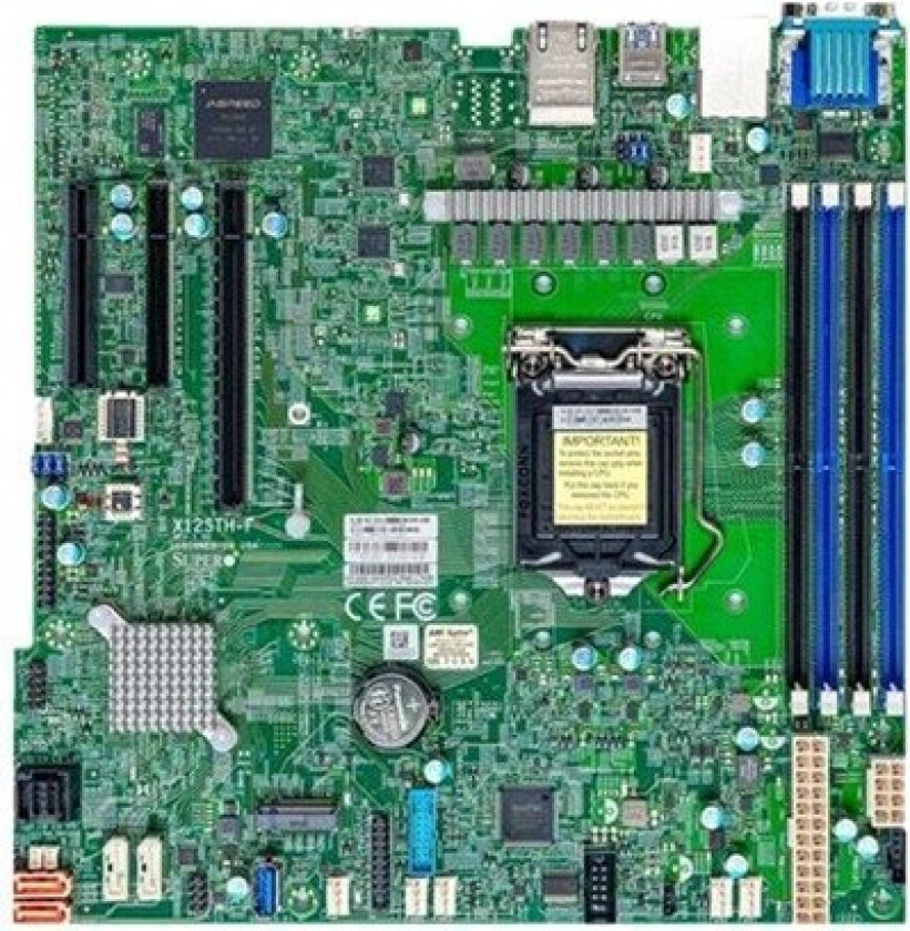 X12STH-F Hovedkort - Intel C256 - Intel LGA1200 socket - DDR4 RAM - Micro-ATX