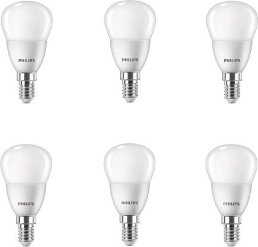 LED-lyspære P45 4.9W/827 (40W) 6-pack E14