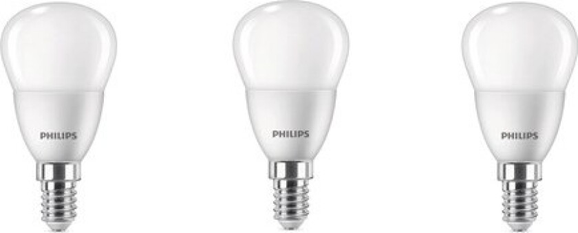 LED-lyspære P45 4.9W/827 (40W) 3-pack E14