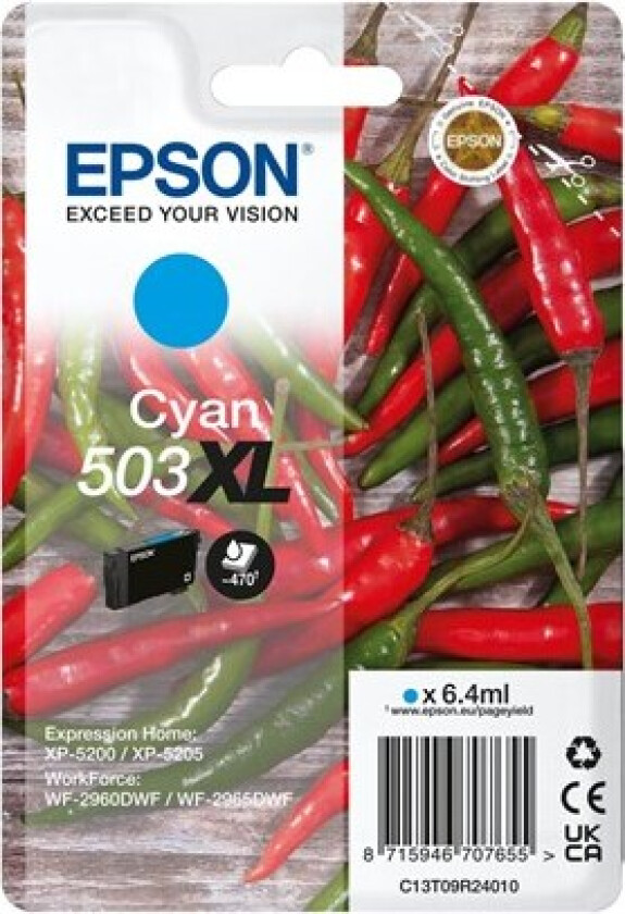 503XL - XL - cyan - original - ink cartridge - Blekkpatron Blå