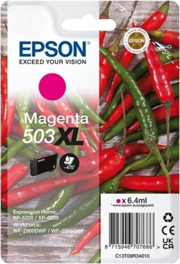 503XL - XL - magenta - original - ink cartridge - Blekkpatron Rød