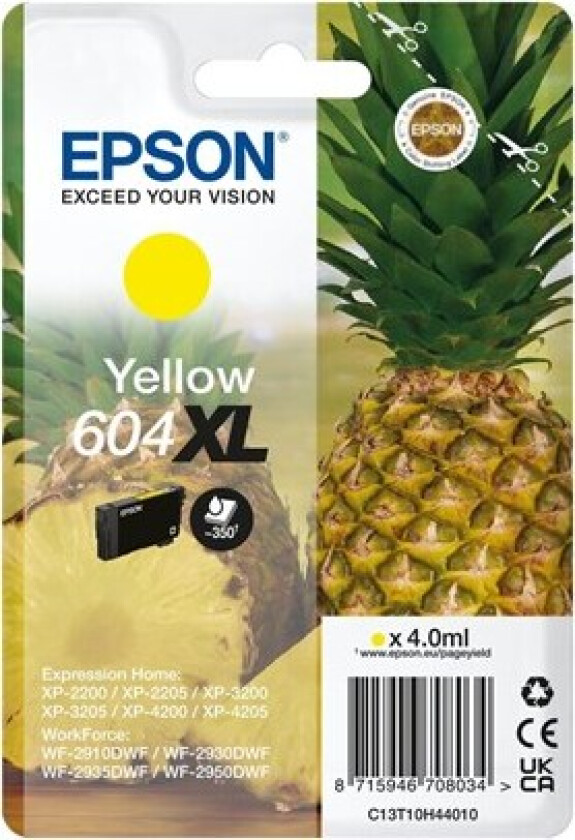 604XL Singlepack - XL - yellow - original - ink cartridge - Blekkpatron Yellow