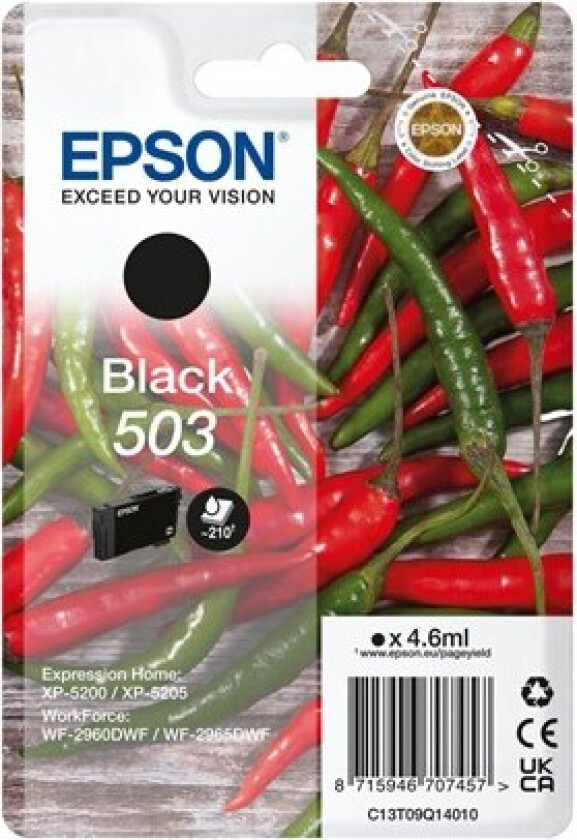 503 - black - original - ink cartridge - Blekkpatron Svart