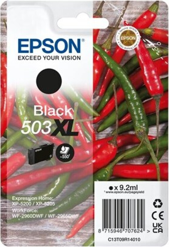 503XL - XL - black - original - ink cartridge - Blekkpatron Svart