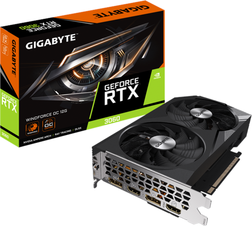 GeForce RTX 3060 WindForce OC - 12GB GDDR6 RAM - Grafikkort