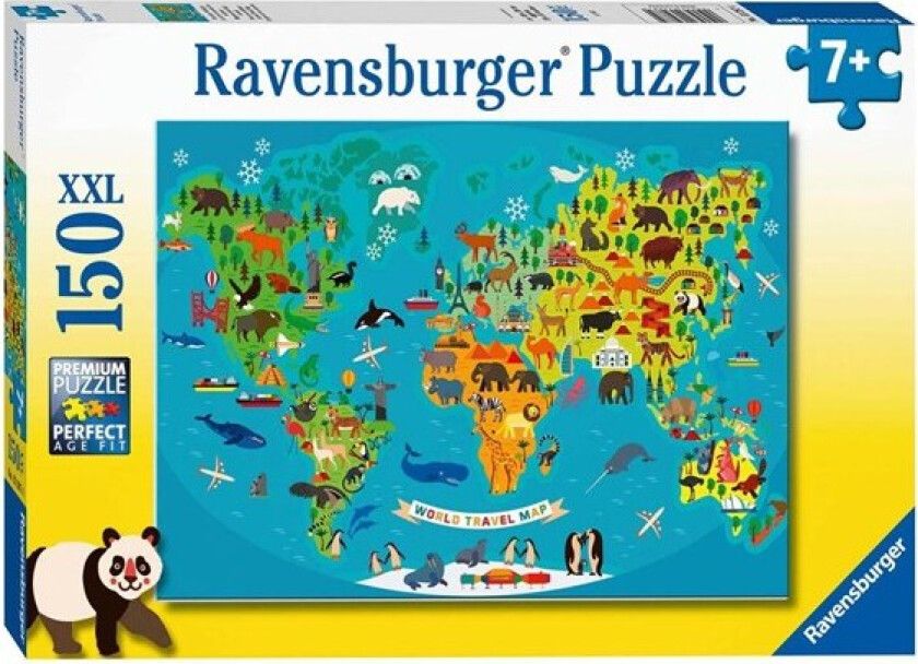 Animal World Map 150pcs