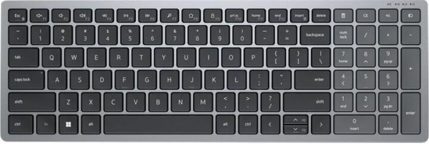 KB740 - keyboard - compact multi device - QWERTY - Pan Nordic - titan grey - Tastatur - Nordisk - Grå