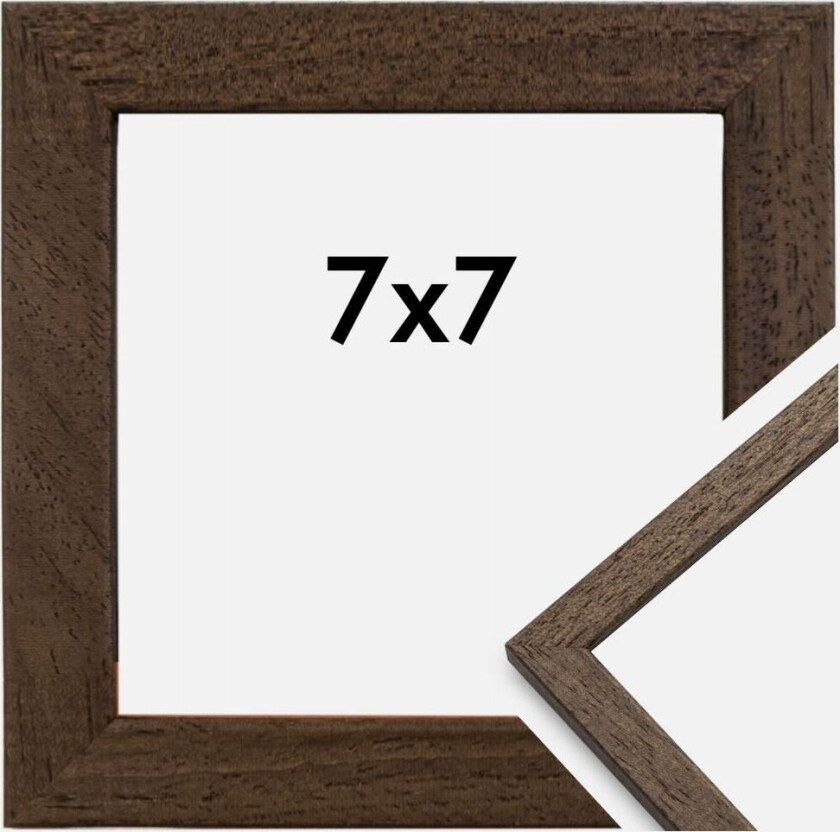 Ramme Edsbyn Akrylglass Valnøtt 7x7 Cm
