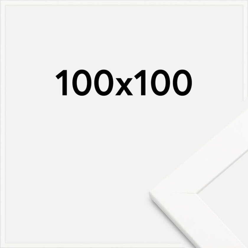 Ramme Trendline Akrylglass Hvit 100x100 Cm