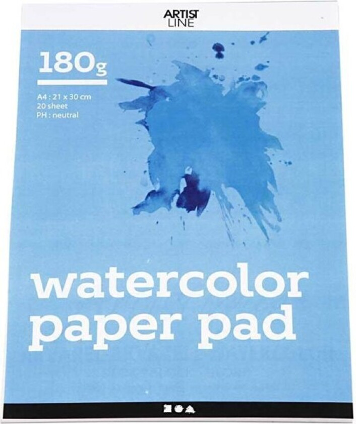 Watercolor Block White A4 180gr 20 Sheets