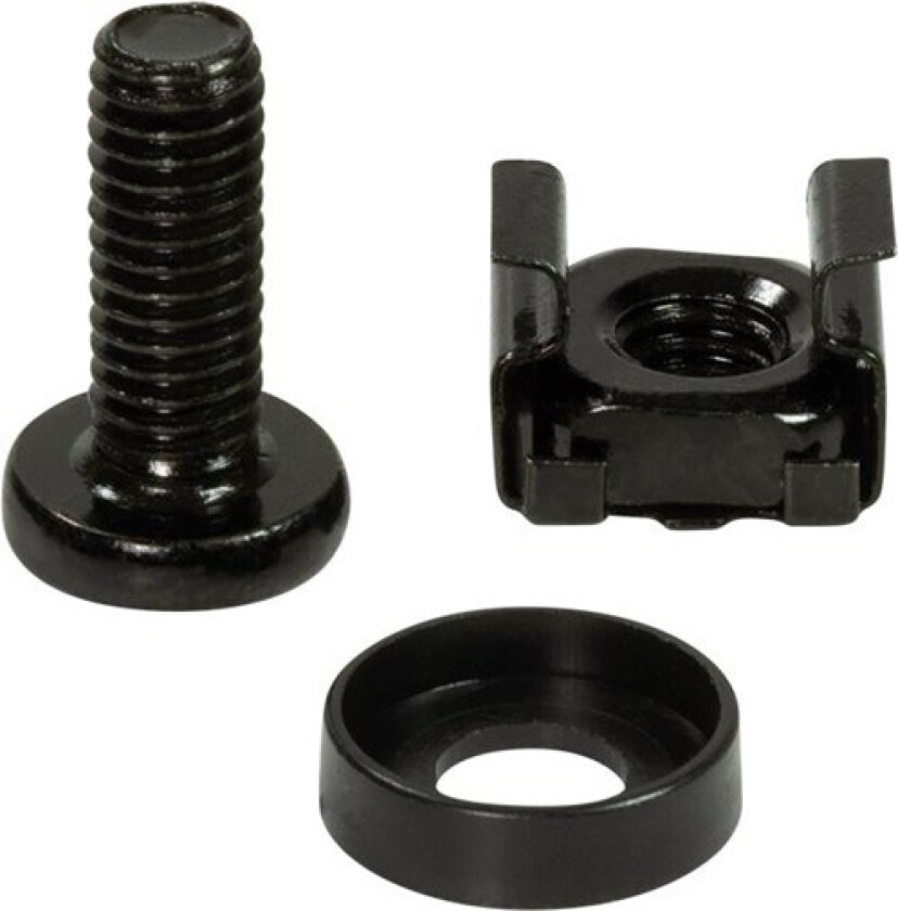 AC116 Cage nuts mounting kit M6 metal black (50-Pack)