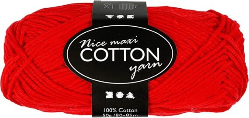 Cotton yarn Red 50gr 85m