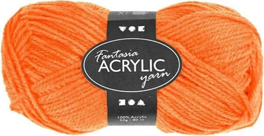 Acrylic yarn Neon - Neon Orange 50gr