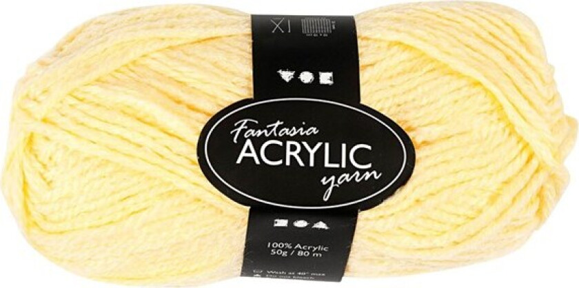 Acrylic yarn Light yellow 50gr 80m