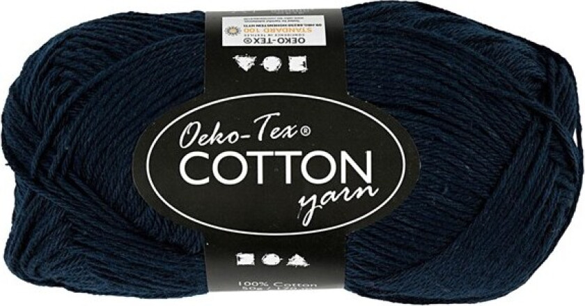 Cotton yarn Dark blue 50gr 170m