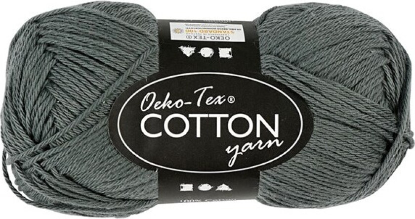 Cotton yarn Grey 50gr 170m