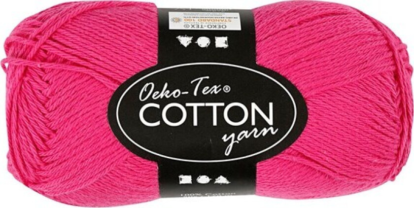 Cotton yarn Pink 50gr 170m