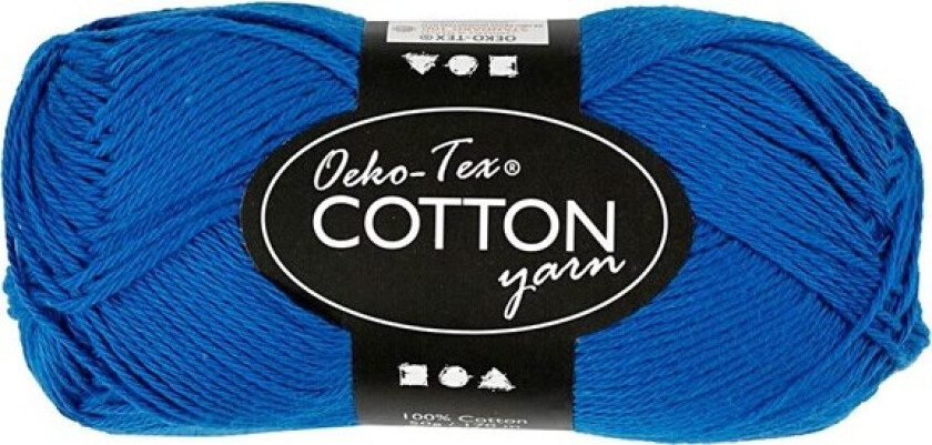 Cotton yarn Cobalt blue 50gr 170m