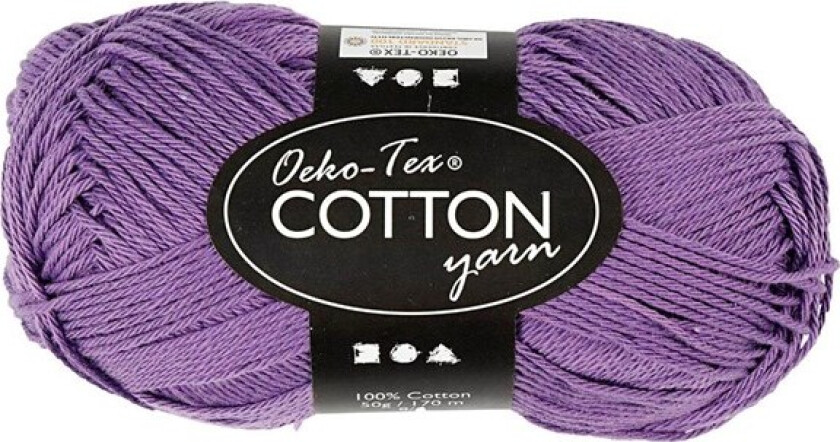 Cotton yarn Purple 50gr 170m