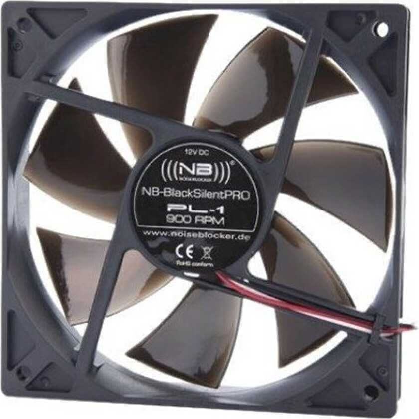 Noiseblocker BlackSilentPRO PL-1 - Kabinettvifte - 120mm - Svart