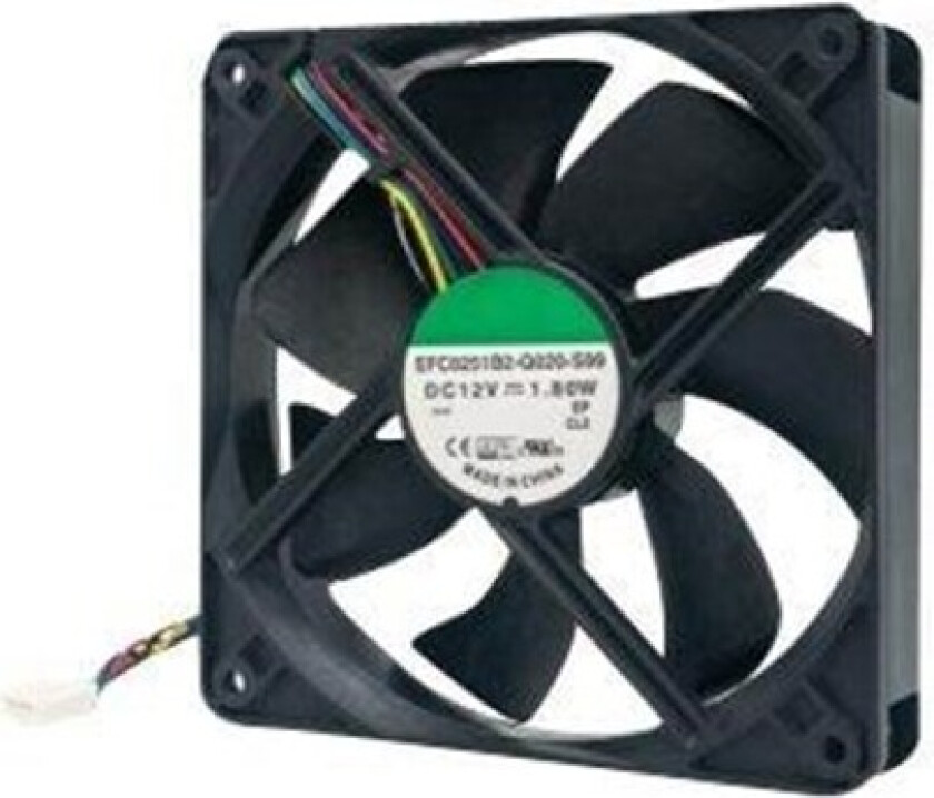 Fan 120x120x25mm 12V 4PIN 2200 RPM - Kabinettvifte - 120mm - Svart