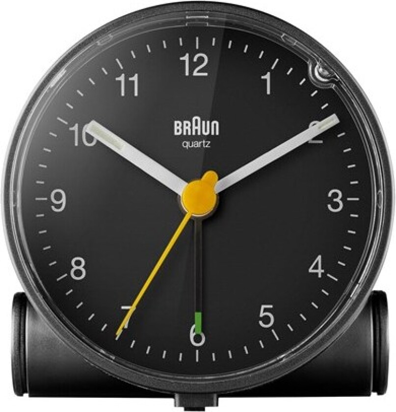 BC01 - alarm clock - round - quartz - desktop - black
