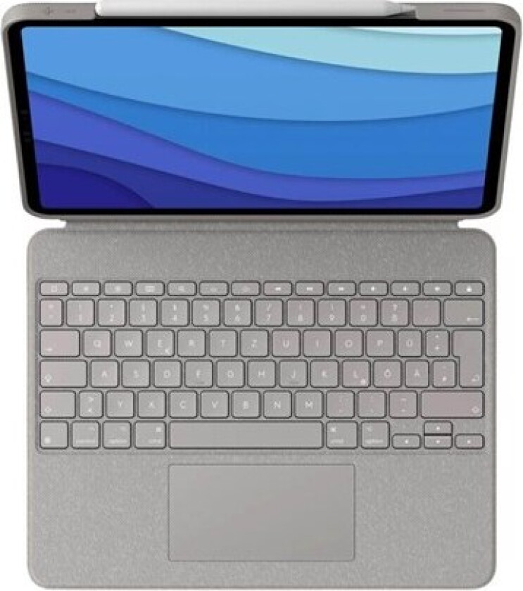 Combo Touch - keyboard and folio case - with trackpad - QWERTZ - German - sand - Tastatur & Foliosett - Tysk - Beige