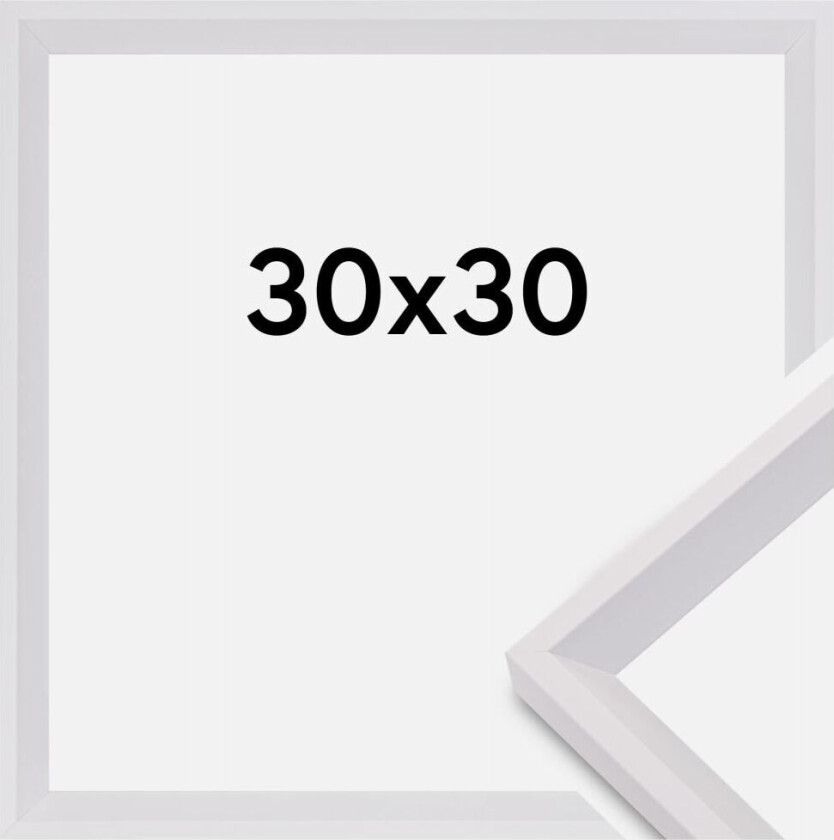 Ramme Globe Akrylglass Hvit 30x30 Cm