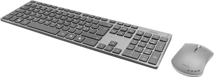 Wireless Keyboard and Mouse Combo - Tastatur & Mussett - Nordisk - Grå