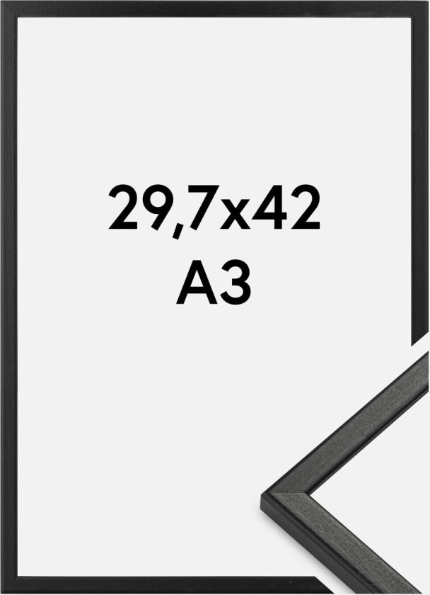 Ramme Kaspar Akrylglass Svart 29,7x42 Cm (A3)