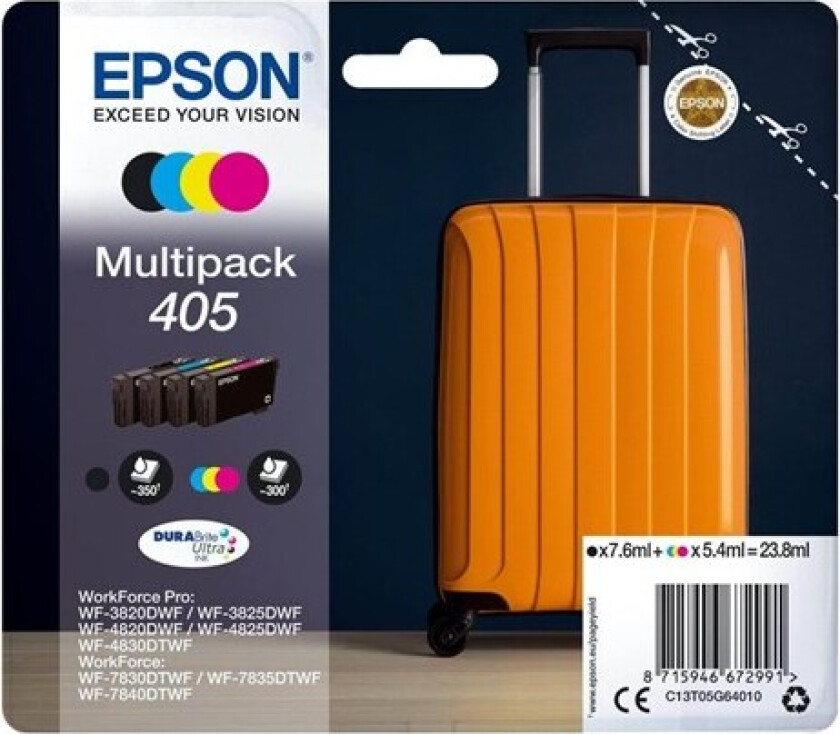 405 Multipack - 4-pack - black yellow cyan magenta - original - ink cartridge - Blekkpatron Blå