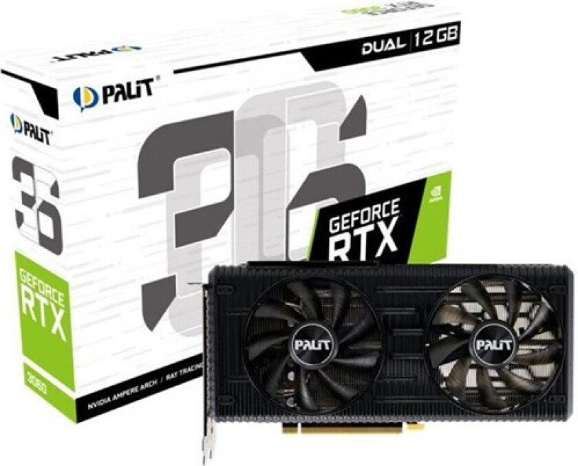 GeForce RTX 3060 DUAL - 12GB GDDR6 RAM - Grafikkort