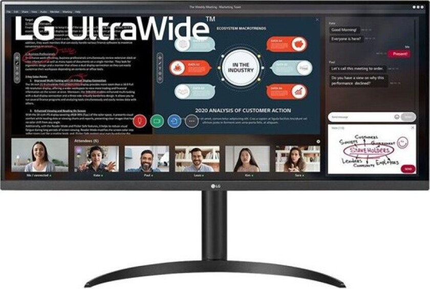 34" LG 34WP550-B UWFHD 75Hz - 5 ms - Skjerm