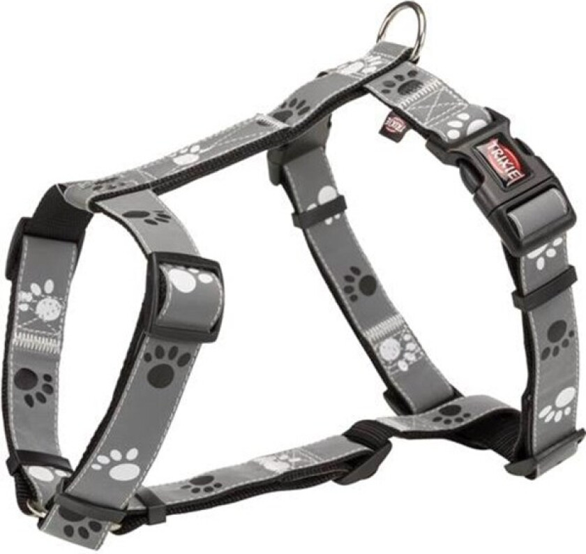 Silver Reflect H-harness XS-S: 30-40 cm/15 mm black/silver grey